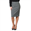 Ladies Tailored Front UltraLux Skirt Gray